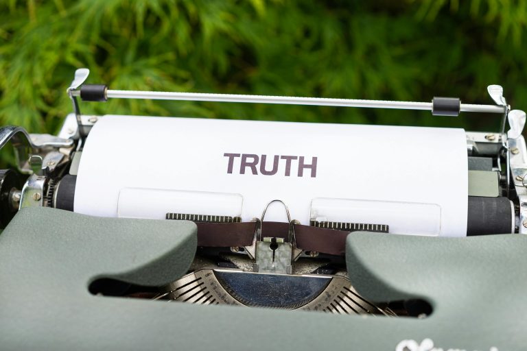 Truth, typewriter