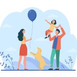 Family playing
