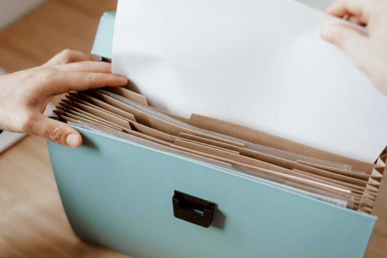 Get organized and file important papers
