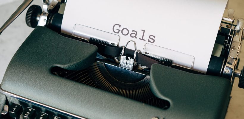 Goal Setting Tips Typewriter